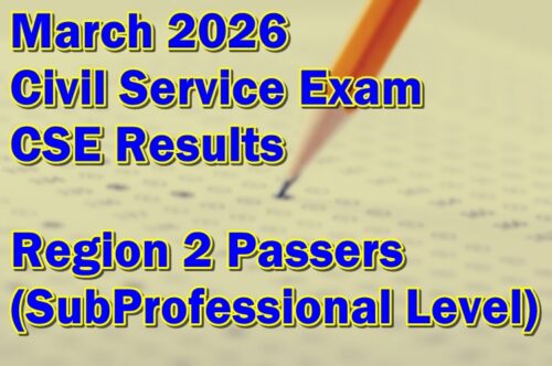 Civil Service Exam Result March 2026