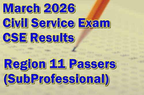 Civil Service Exam Result March 2026