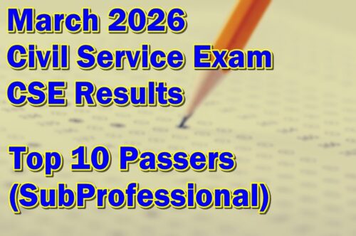 Civil Service Exam Result March 2026