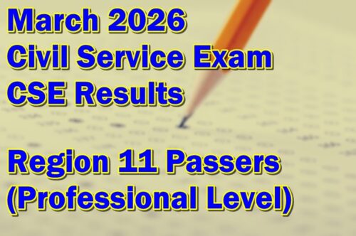 Civil Service Exam Result March 2026