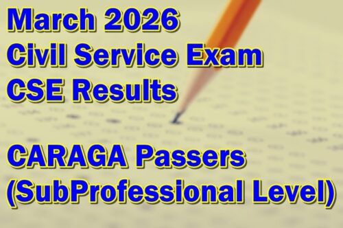 Civil Service Exam Result March 2026