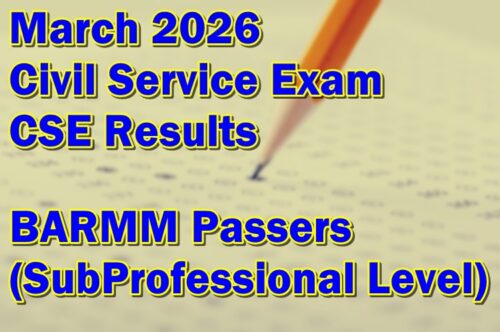 Civil Service Exam Result March 2026
