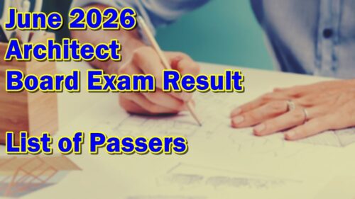 Architect Board Exam Result June 2026