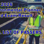 Environmental Planner Board Exam Result May 2026