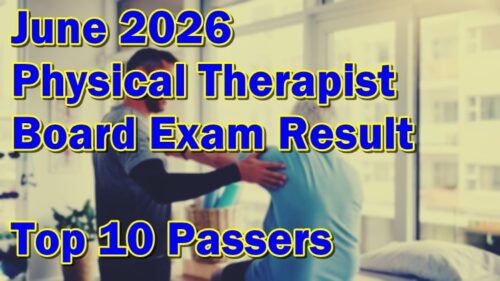 Physical Therapist Board Exam Result June 2026