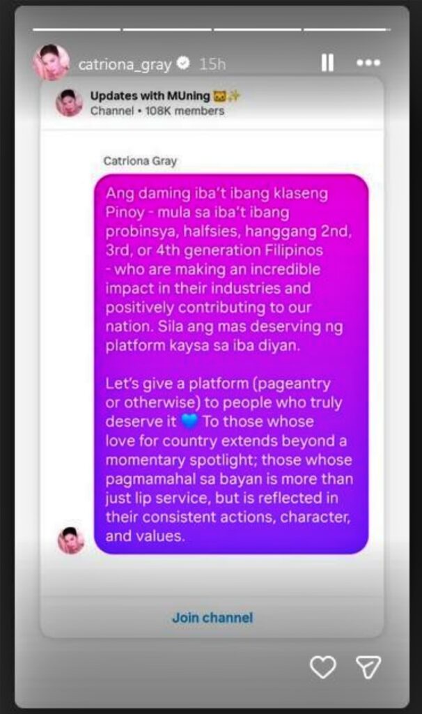 catriona gray post