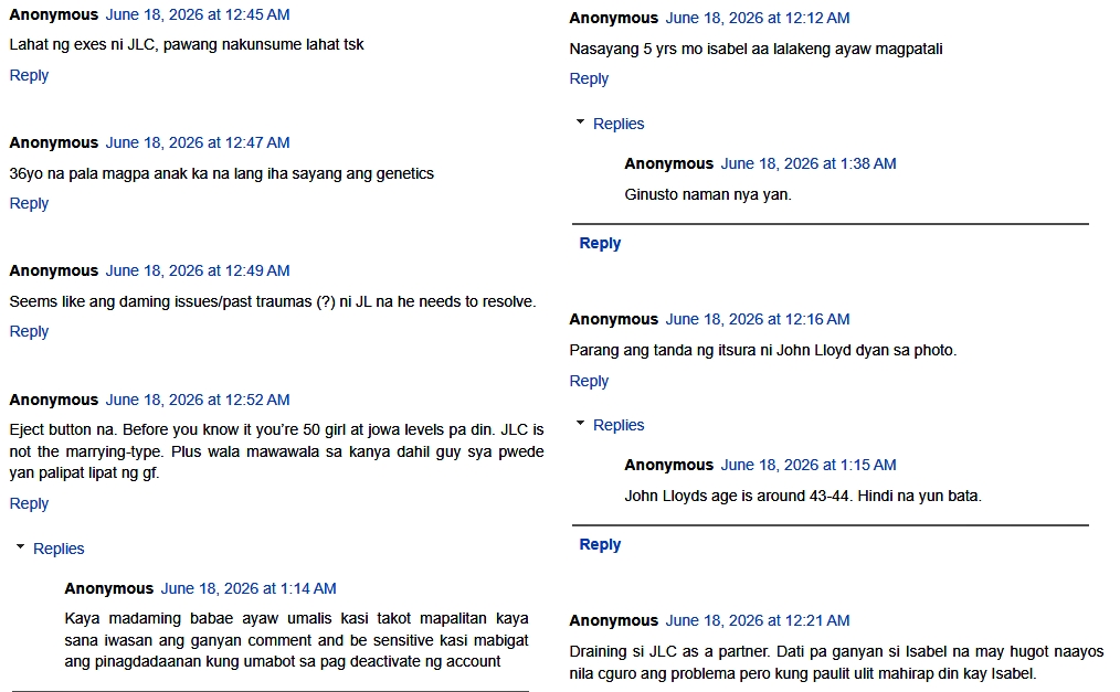 isabel santos comments