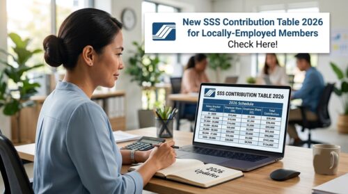 New SSS Contribution Table 2026 for Locally-Employed Members