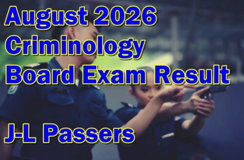 Criminology Board Exam Result August 2026