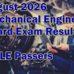 Mechanical Engineer Board Exam Result August 2026