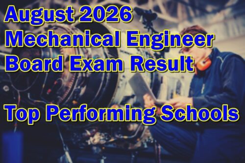 Mechanical Engineer Board Exam Result August 2026