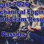 Mechanical Engineer Board Exam Result August 2026