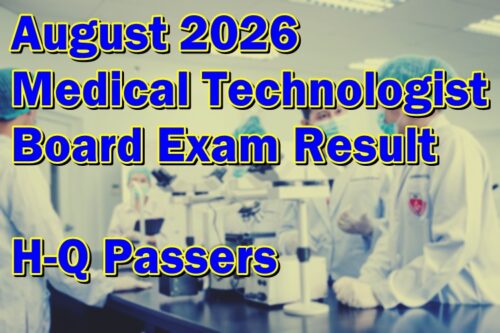 MedTech Board Exam Result August 2026