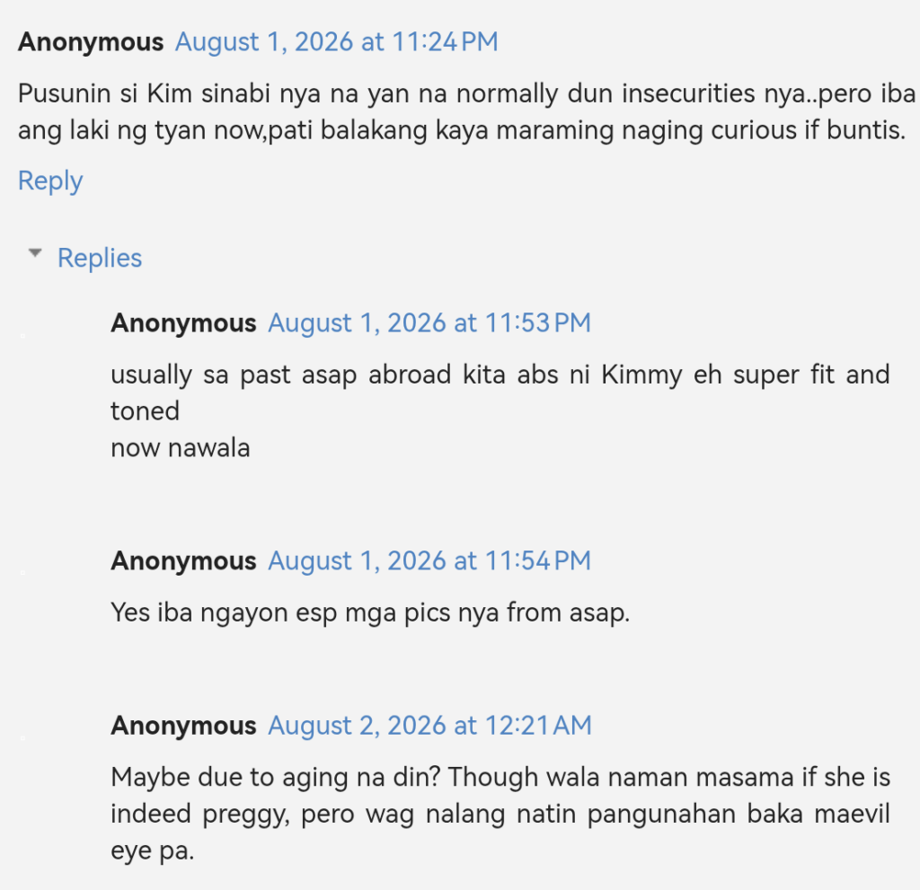 kim comment