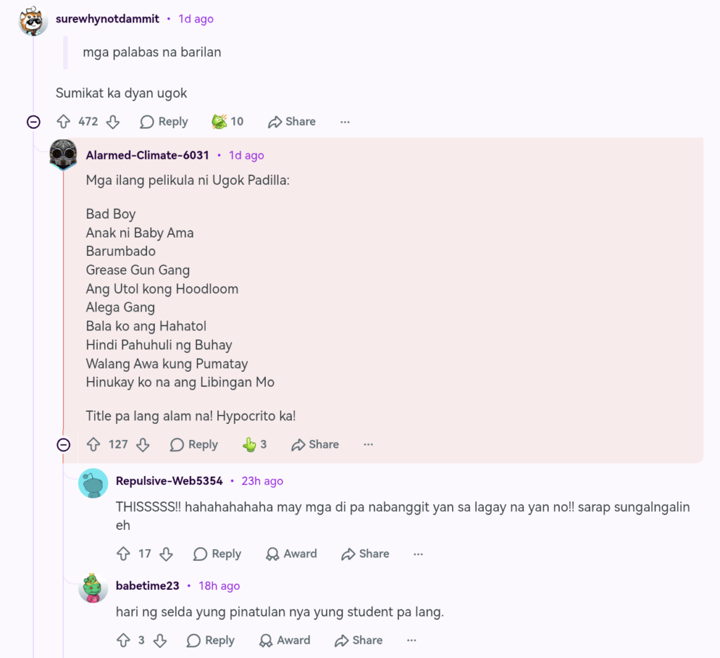 Robin Padilla comments