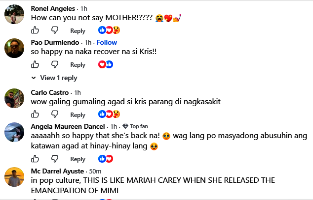 kris aquno comments