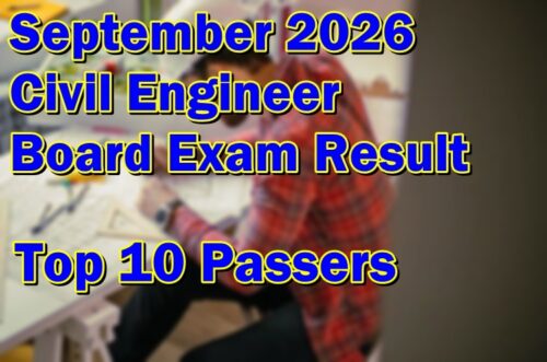 Civil Engineer Board Exam Result September 2026