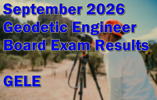 Geodetic Engineer Board Exam Results September 2026