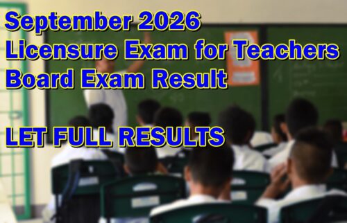 LET Exam Result September 2026