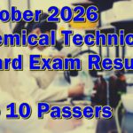 Chemical Technician Board Exam Result October 2026