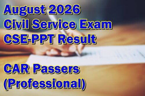 Civil Service Exam Result August 2026