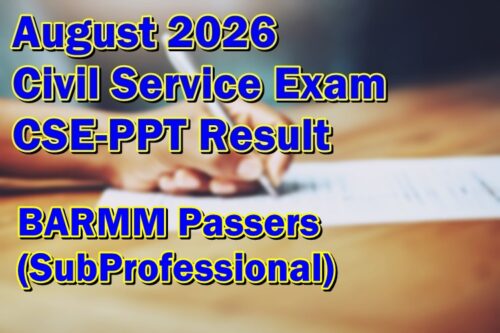 Civil Service Exam Result August 2026