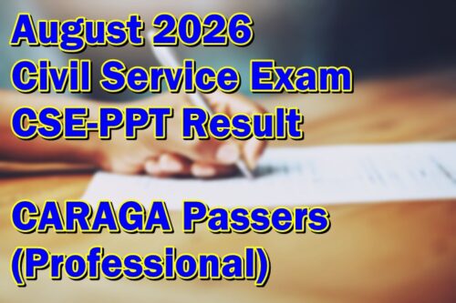 Civil Service Exam Result August 2026
