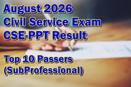 Civil Service Exam Result August 2026