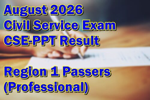 Civil Service Exam Result August 2026
