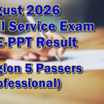 Civil Service Exam Result August 2026
