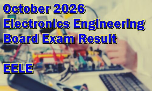 Electronics Engineering Board Exam Result October 2026