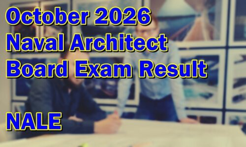 Naval Architect Board Exam Result October 2026